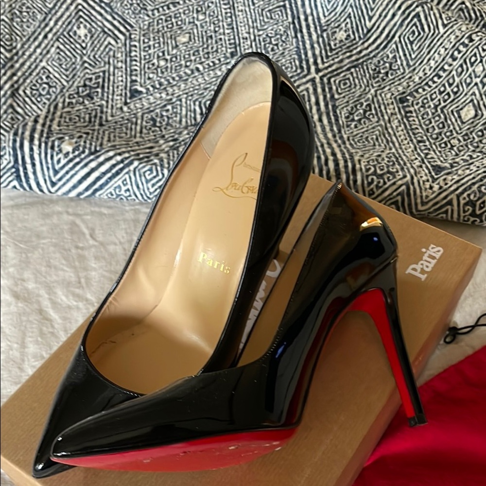 Christian Louboutin Black Patent Leather Pumps